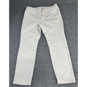 J Jill Jeans Womens Size 14 Gray Denim Authentic Fit Slim Ankle Buttons Casual